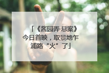 《酱园弄·悬案》今日首映，取景地乍浦路“火”了