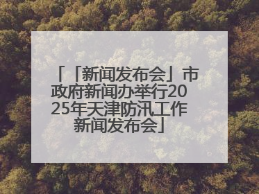 「新闻发布会」市政府新闻办举行2025年天津防汛工作新闻发布会