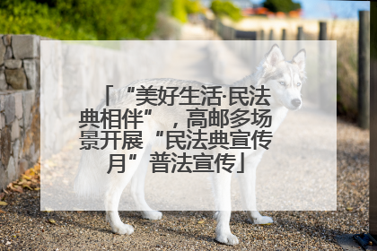 “美好生活·民法典相伴”，高邮多场景开展“民法典宣传月”普法宣传