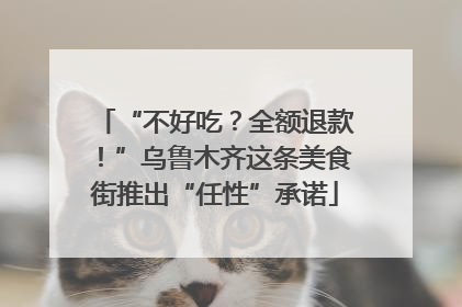 “不好吃？全额退款！”乌鲁木齐这条美食街推出“任性”承诺