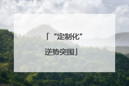 “定制化” 逆势突围