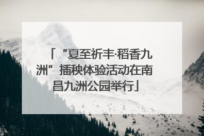 “夏至祈丰·稻香九洲”插秧体验活动在南昌九洲公园举行
