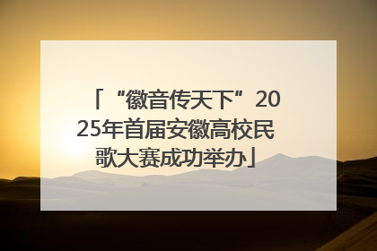 “徽音传天下”2025年首届安徽高校民歌大赛成功举办