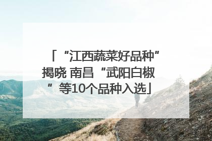 “江西蔬菜好品种”揭晓 南昌“武阳白椒”等10个品种入选