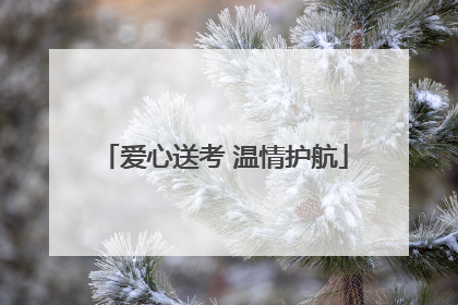 爱心送考 温情护航