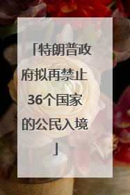 特朗普政府拟再禁止36个国家的公民入境