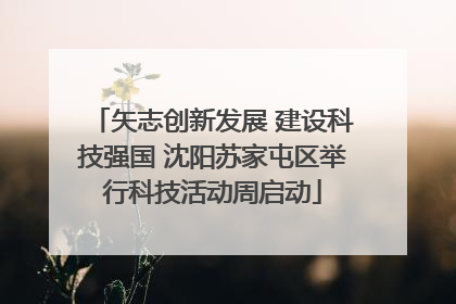 矢志创新发展 建设科技强国 沈阳苏家屯区举行科技活动周启动