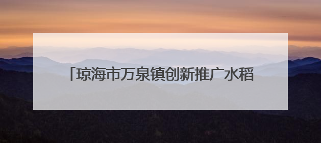 琼海市万泉镇创新推广水稻种植合作社盘活撂荒地 农户喜提“粮食+钞票”分红