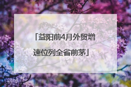 益阳前4月外贸增速位列全省前茅