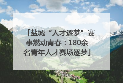 盐城“人才逐梦”赛事燃动青春：180余名青年人才赛场逐梦