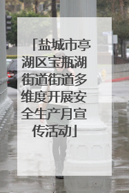盐城市亭湖区宝瓶湖街道街道多维度开展安全生产月宣传活动