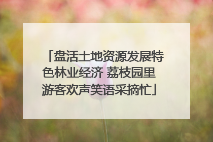 盘活土地资源发展特色林业经济 荔枝园里游客欢声笑语采摘忙