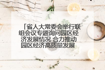 省人大常委会举行联组会议专题询问园区经济发展情况 合力推动园区经济高质量发展 王宁主持会议并讲话 王予波带队到会应询