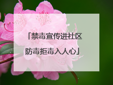 禁毒宣传进社区 防毒拒毒入人心