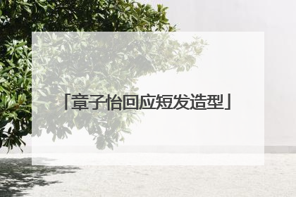 章子怡回应短发造型