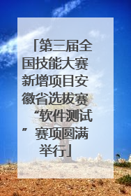 第三届全国技能大赛新增项目安徽省选拔赛“软件测试”赛项圆满举行