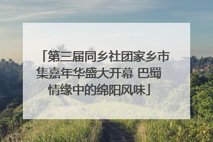第三届同乡社团家乡市集嘉年华盛大开幕 巴蜀情缘中的绵阳风味