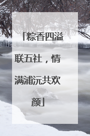 粽香四溢联五社，情满浦沅共欢颜