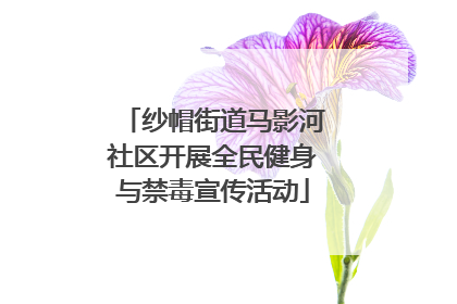 纱帽街道马影河社区开展全民健身与禁毒宣传活动