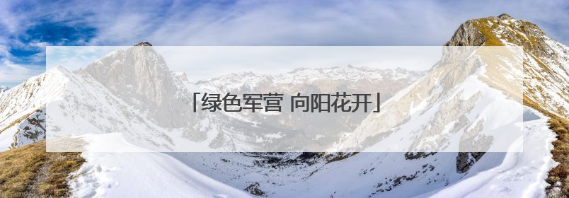 绿色军营 向阳花开