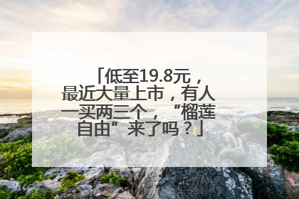低至19.8元，最近大量上市，有人一买两三个，“榴莲自由”来了吗？