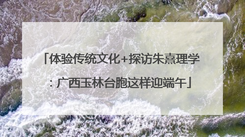 体验传统文化+探访朱熹理学：广西玉林台胞这样迎端午