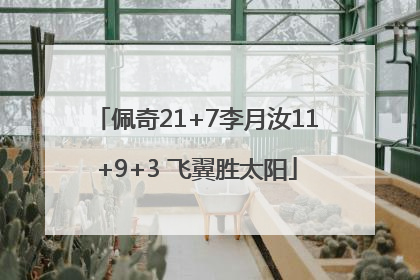 佩奇21+7李月汝11+9+3 飞翼胜太阳