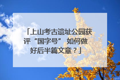 上山考古遗址公园获评“国字号” 如何做好后半篇文章？