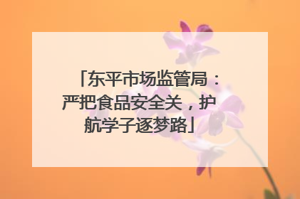 东平市场监管局：严把食品安全关，护航学子逐梦路
