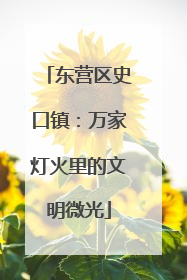 东营区史口镇：万家灯火里的文明微光