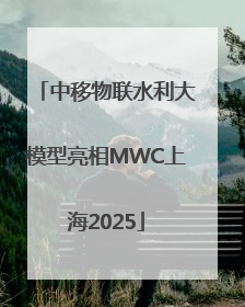 中移物联水利大模型亮相MWC上海2025