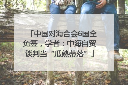 中国对海合会6国全免签，学者：中海自贸谈判当“瓜熟蒂落”
