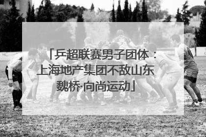乒超联赛男子团体：上海地产集团不敌山东魏桥·向尚运动