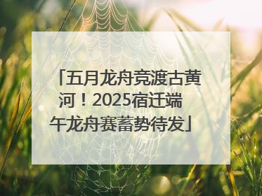 五月龙舟竞渡古黄河！2025宿迁端午龙舟赛蓄势待发