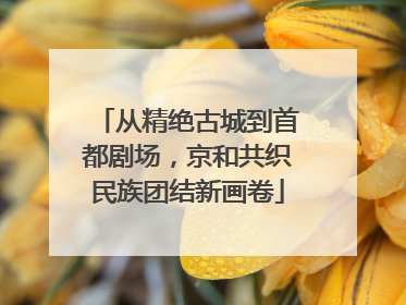 从精绝古城到首都剧场，京和共织民族团结新画卷