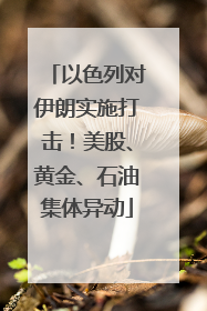 以色列对伊朗实施打击！美股、黄金、石油集体异动