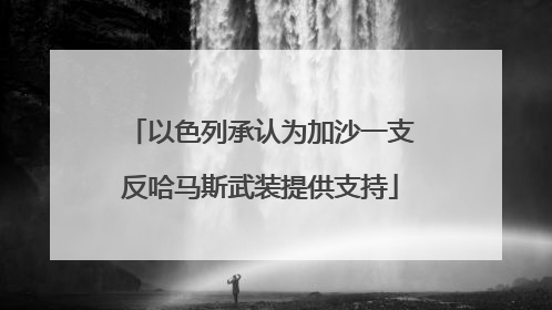 以色列承认为加沙一支反哈马斯武装提供支持