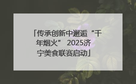 传承创新中邂逅“千年烟火” 2025济宁美食联赛启动