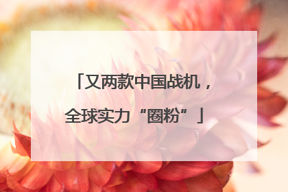 又两款中国战机，全球实力“圈粉”