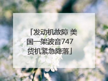 发动机故障 美国一架波音747货机紧急降落