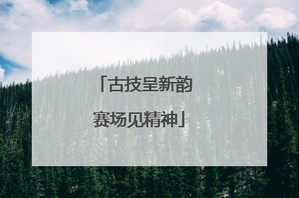 古技呈新韵 赛场见精神
