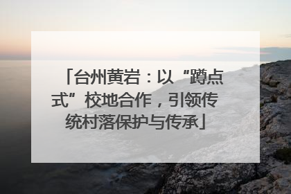 台州黄岩：以“蹲点式”校地合作，引领传统村落保护与传承