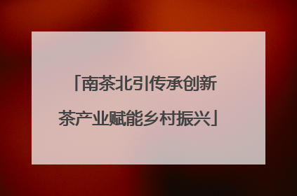 南茶北引传承创新 茶产业赋能乡村振兴