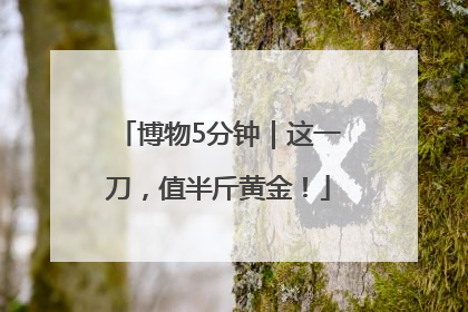 博物5分钟｜这一刀，值半斤黄金！