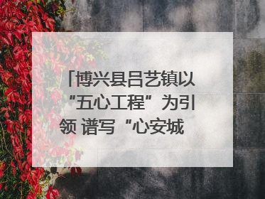 博兴县吕艺镇以“五心工程”为引领 谱写“心安城市”建设新篇章