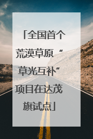 全国首个荒漠草原“草光互补”项目在达茂旗试点