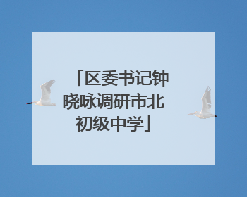 区委书记钟晓咏调研市北初级中学