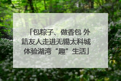 包粽子、做香包 外籍友人走进无锡太科城体验湖湾“趣”生活