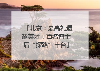 北京：最高礼遇邀英才，百名博士后“探路”丰台