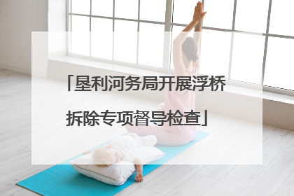 垦利河务局开展浮桥拆除专项督导检查